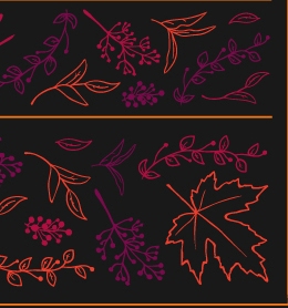 Leaves on a dark background