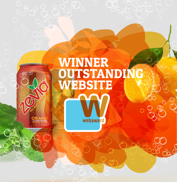Webaward Winner Outstanding Website - Zevia